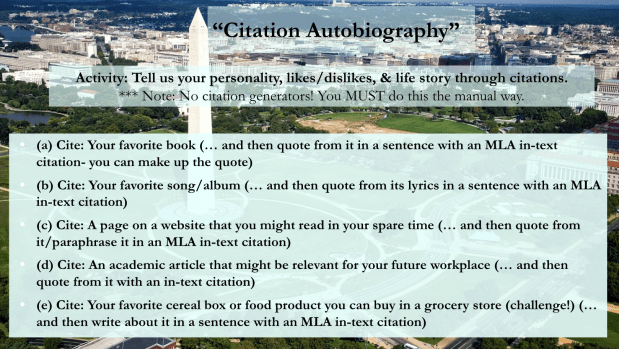 One of Jacob's sample lessons from a past writing course