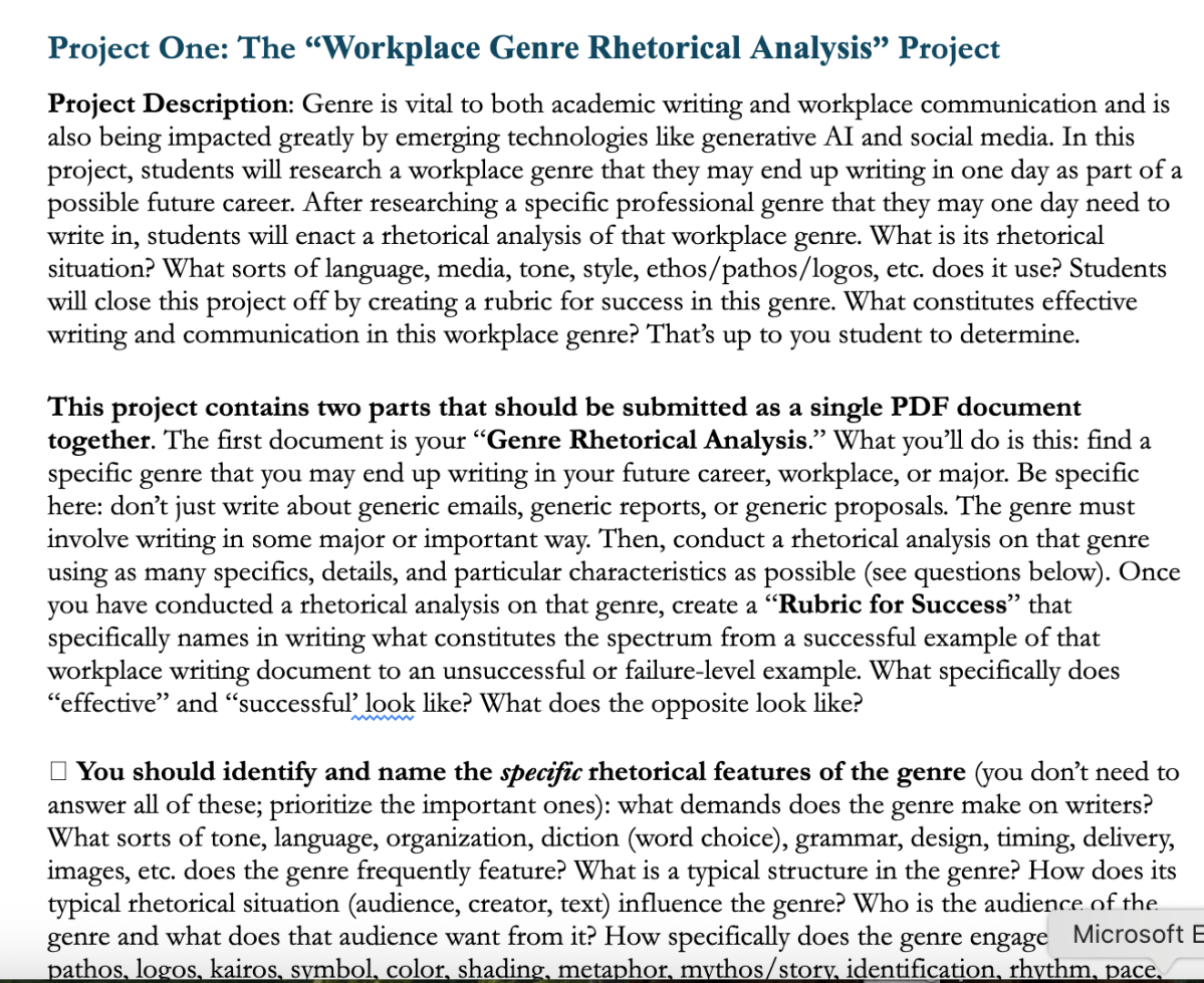 One of Jacob's sample projects from a past writing course