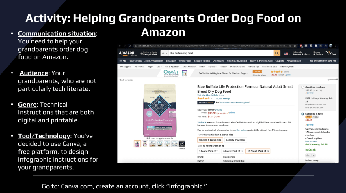 One of Jacob's sample projects from a past writing course